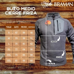 BUZO MEDIO CIERRE GRIS - tienda online