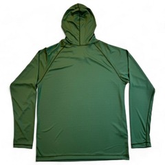 REMERA MANGA LARGA CON CAPUCHA VERDE - tienda online