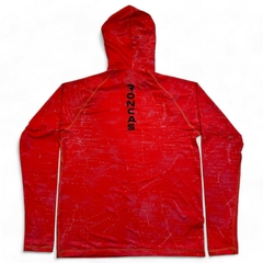 REMERA TECNICA CON CAPUCHA Y BUFF - COLOR ROJO - comprar online