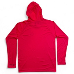 REMERA TECNICA CON CAPUCHA - ROSA FLUOR - tienda online