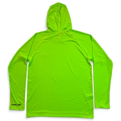 REMERA TECNICA CON CAPUCHA - VERDE FLUOR - comprar online