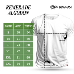 Remera de algodon manga corta - BRAMAN CON HUELLAS DE JABALÍ - tienda online