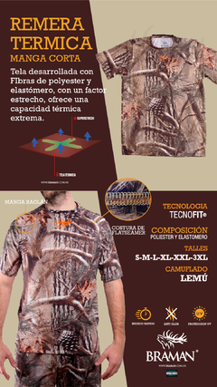REMERA MANGA CORTA CAMUFLADA - OUTDOOR SHOP