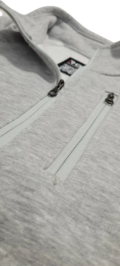 BUZO MEDIO CIERRE GRIS MELANGE - OUTDOOR SHOP