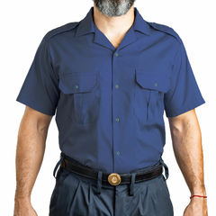 Camisa Manga Corta Cuello Solapa Azul T:46-50 (4120334) - comprar online