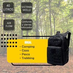 Mochila táctica 40 litros sistema molle (8708899)