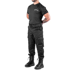 Remera Manga Corta Policía Negra (2220456) - Rerda S.A. - Sastrería Militar