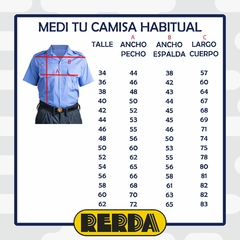 Camisa Manga Corta Cuello Solapa Celeste T:64-66 (4120546) en internet