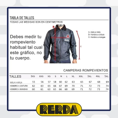 Campera Rompe Viento Negra T:5XL-6XL (5101903) - comprar online