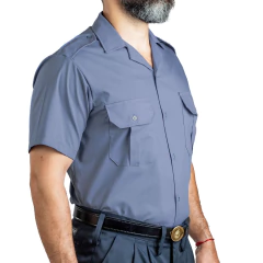 Camisa Manga Corta Cuello Solapa Gris Torcaza Río Negro T:46-50 (4120043) en internet