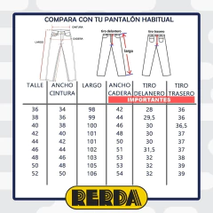 Pantalón Táctico Dama Gabardina Negro T:50-54 (1120306)