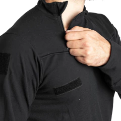 Remera Manga Larga con Cierre Negra T:XXS-XXL (2101901)