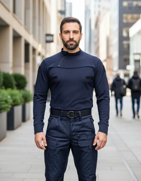 Remera Manga Larga con Cierre Azul T:XXS-XXL (2101496)