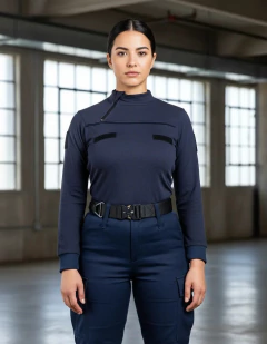 Imagen de Remera Manga Larga con Cierre Azul T:XXS-XXL (2101496)