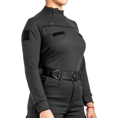 Remera Manga Larga con Cierre Negra T:XXS-XXL (2101901) - Rerda S.A. - Sastrería Militar