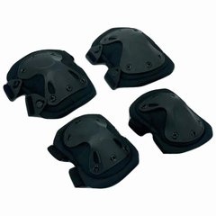 Kit rodilleras y coderas tácticas negras (8503600)