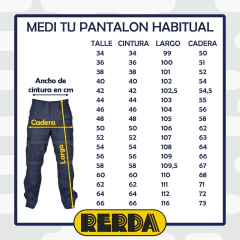 Bombacha Clásica Gabardina Azul T:34-48 (1120285) - tienda online