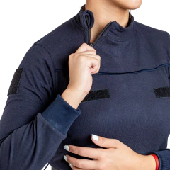 Remera Manga Larga con Cierre Azul T:3XL-5XL (2101493) - comprar online