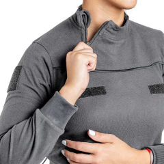 Remera Manga Larga con Cierre Gris T:XXS-XXL (2101751) - comprar online