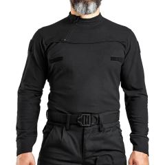 Remera Manga Larga con Cierre Negra T:3XL-5XL (2101902) - comprar online