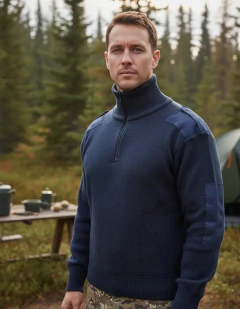 Tricota con Cuello Polera Forrada Azul (2301888) en internet