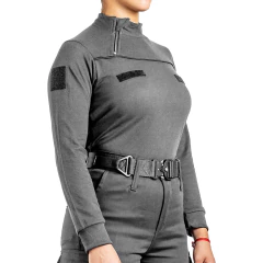 Remera Manga Larga con Cierre Gris T:XXS-XXL (2101751) - Rerda S.A. - Sastrería Militar