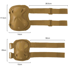 Kit rodilleras y coderas tácticas beige coyote arena (8503332)