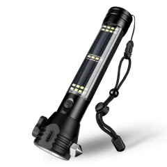 Linterna Táctica Recargable Solar Usb Baliza Imantada (8520733)