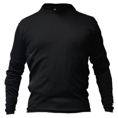 Remera primera piel mangas largas Negra (2220076)