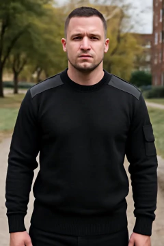 Tricota con Cuello Redondo Forrada Negra (2301900)