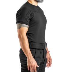 Remera Manga Corta sin Cierre Negra T:3XL-5XL (2101556) - comprar online