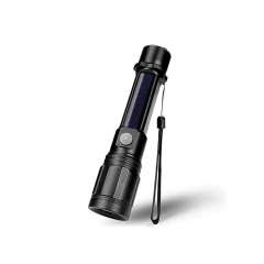 Linterna Táctica Led Recargable Solar Usb Brújula Zoom (8520005)