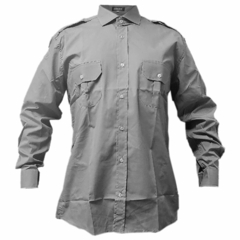 Camisa Manga Larga Gris Cuello Paloma T:34-44 - Saldo (4120790)