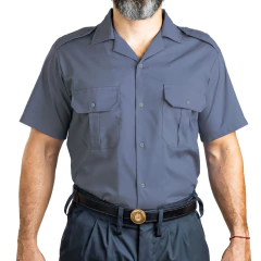 Camisa Manga Corta Cuello Solapa Gris Torcaza Río Negro T:34-44 (4120042) - comprar online