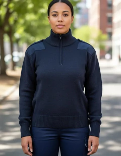 Tricota con Cuello Polera Forrada Azul (2301888) - tienda online