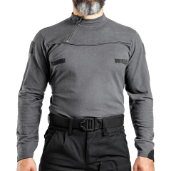 Remera Manga Larga con Cierre Gris T:XXS-XXL (2101751) - Rerda S.A. - Sastrería Militar