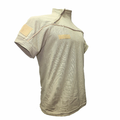 Remera Manga Corta con Cierre Beige T:3XS-XXL (2101877) - Rerda S.A. - Sastrería Militar