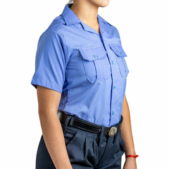 Camisa Manga Corta Cuello Solapa Celeste T:64-66 (4120546)
