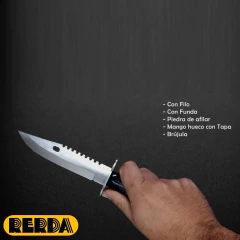 Cuchillo Táctico de Supervivencia con Brújula y Afilador (8521102) - comprar online