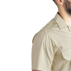 Camisa Manga Corta Cuello Solapa Beige T:52-56 (4130151) - Rerda S.A. - Sastrería Militar