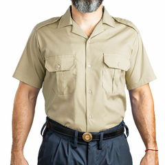 Camisa Manga Corta Cuello Solapa Beige T:34-44 (4130777) - Rerda S.A. - Sastrería Militar