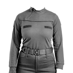 Remera Manga Larga con Cierre Gris T:XXS-XXL (2101751) - tienda online