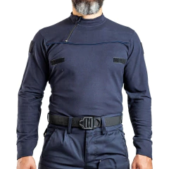 Remera Manga Larga con Cierre Azul T:XXS-XXL (2101496) - Rerda S.A. - Sastrería Militar