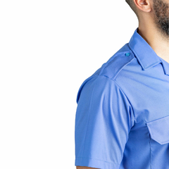 Camisa Manga Corta Cuello Solapa Celeste T:34-44 (4120800) - Rerda S.A. - Sastrería Militar