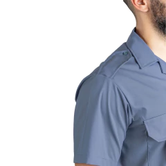 Camisa Manga Corta Cuello Solapa Gris Torcaza Río Negro T:46-50 (4120043) - Rerda S.A. - Sastrería Militar