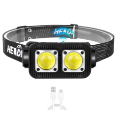 Linterna Minera Doble Recargable Potente Con Indicador (8520535)