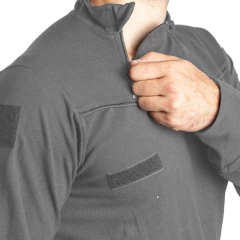 Remera Manga Larga con Cierre Gris T:XXS-XXL (2101751) - Rerda S.A. - Sastrería Militar