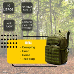 Mochila táctica 40 litros sistema molle (8708899) en internet