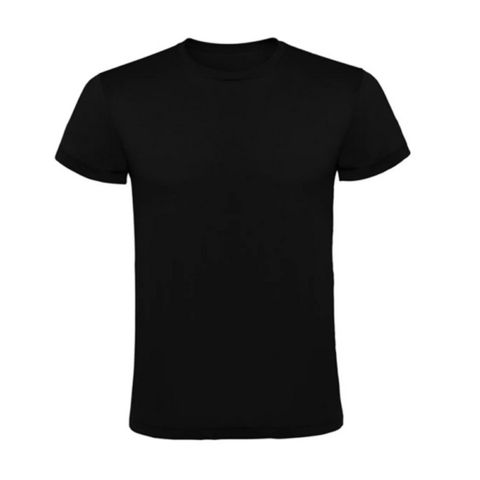Remera Manga Corta Lisa Negra T:XXS-XXL (2220444)