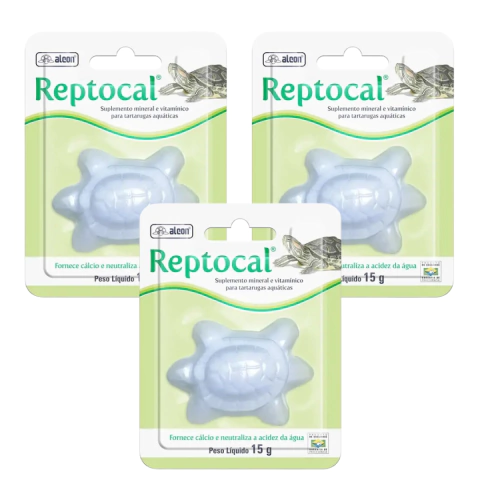 3UN - Alcon Reptocal Suplemento de Cálcio 15g para Tartarugas Aquáticas